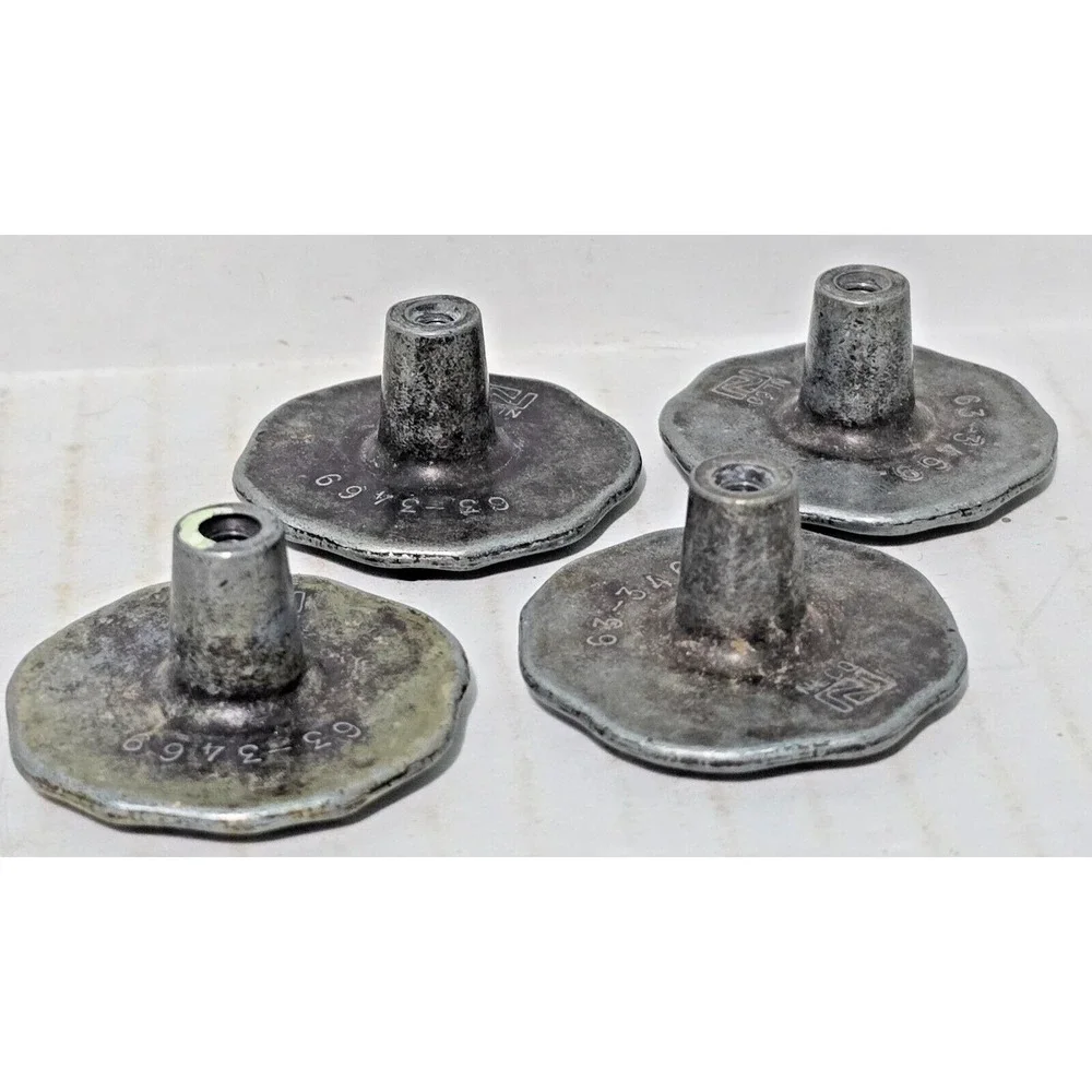 4 Vintage National Lock Antique Gold 1-1/2" Rope Braid Furniture Knob 63-3469 - Picture 6 of 14